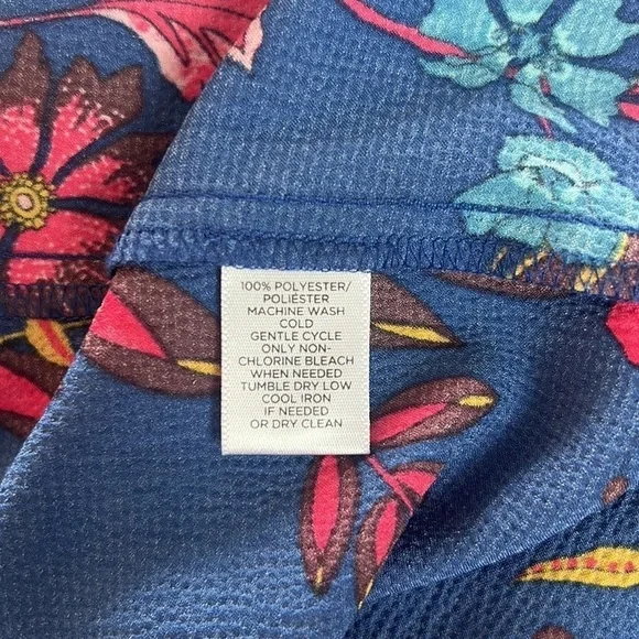 Vintage🧚‍♀️ LOFT Spring Floral Kaftan Casual Long Sleeve Blouse Size L - Picture 10 of 13